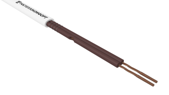 Кабель нагревательный низковольтный в оплётке РТК-15-ф-110В-М (секции 1м, 15Вт/м, 110В, 56°С, силикон, IP67, медная луженая оплётка)